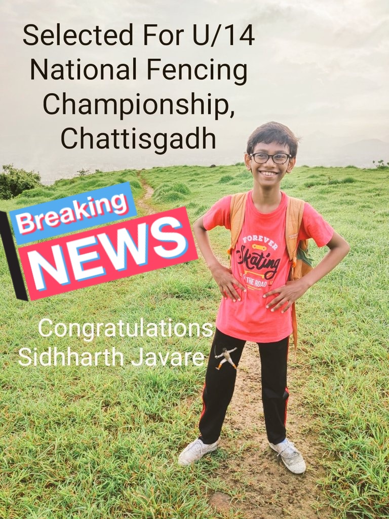 MilindThak1's tweet photo. Our Club Fencer Siddharth Jaware Selected for U/14 National Fencing Championship 2021-22, Chattisgarh. Many Many Congratulations to our Fencers, Parents &amp; Associates, hoping for one more medal from our Grassroots.😍
#panvel #panvelfencing  #fencingchamp #championsdescrime #sabre https://t.co/Tq4Es7vWtL