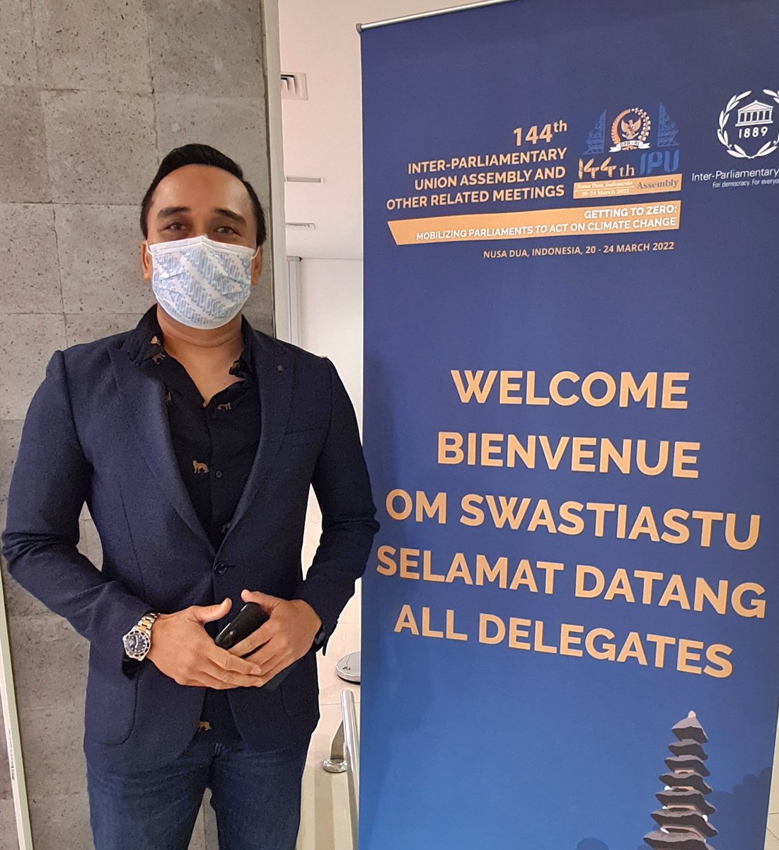PutuSupadma's tweet photo. Welcome to Bali to All Delegates. 144th IPU Assembly Nusa Dua, Bali. @IPUparliament #Airportngurahraibali #IPU144 #ZeroEmission #StopClimateChange https://t.co/dfdpikp68p