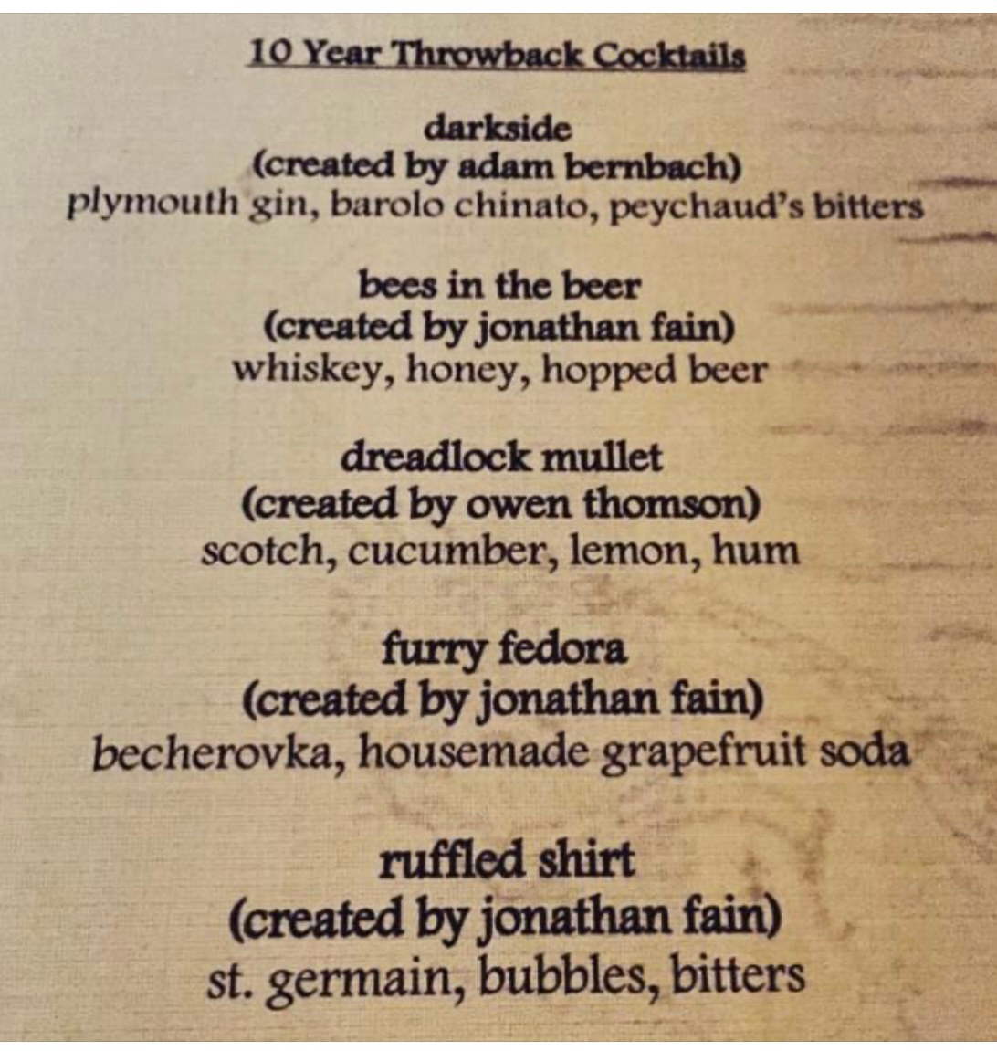 fritzhahn's tweet photo. Six years ago tonight, @BarPilar celebrating its anniversary. I maintain the Darkside is the best DC-born cocktail of the modern era, though I miss the days of @adambernbach making drinks with @WillettWhiskey Velvet Glove and Iron Fist. https://t.co/PHxxZKnkKn