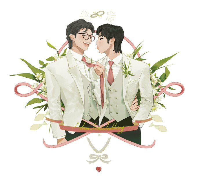 「couple multiple boys」 illustration images(Popular)
