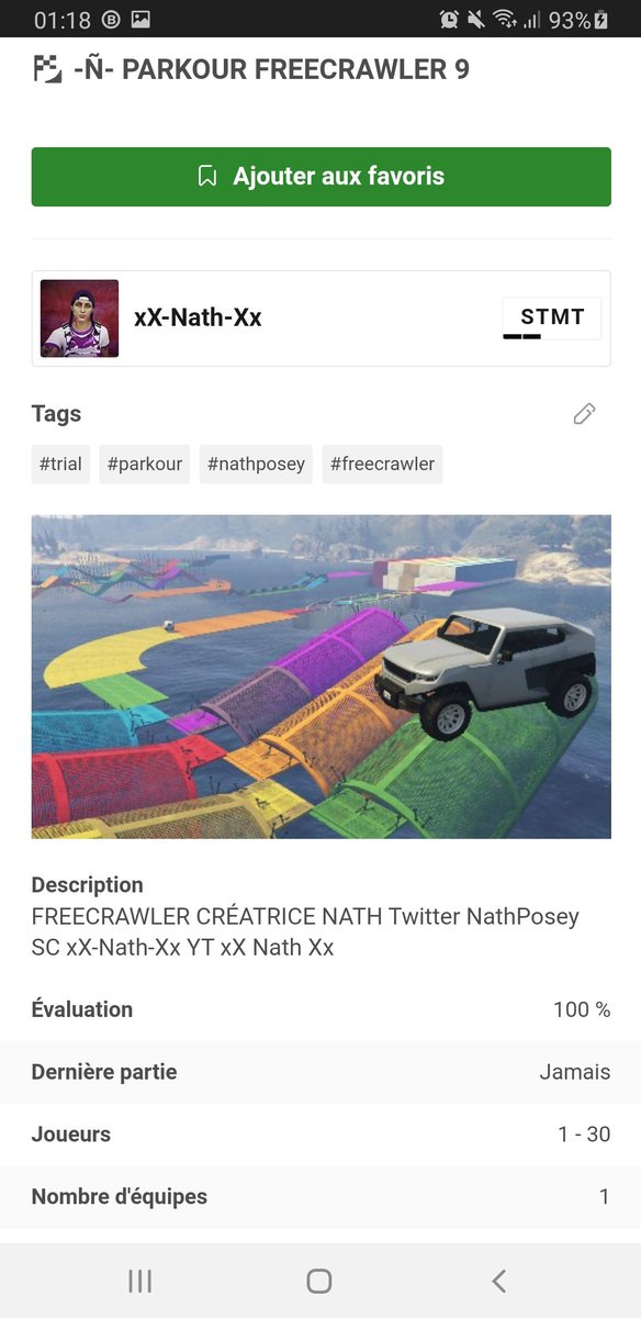 NathPosey's tweet photo. Nouveau Parkour 🚘
#gtaonline #rockstargames #freecrawler
Lien : https://t.co/YBESEAMNQR https://t.co/sAyqGUBVZN