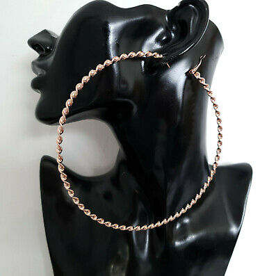 Lv2accessorize's tweet photo. HUGE 12cm ROSE gold tone twisted design big massive round metal hoop earrings https://t.co/wPCKQZEzRW https://t.co/MBrCiVvdr8