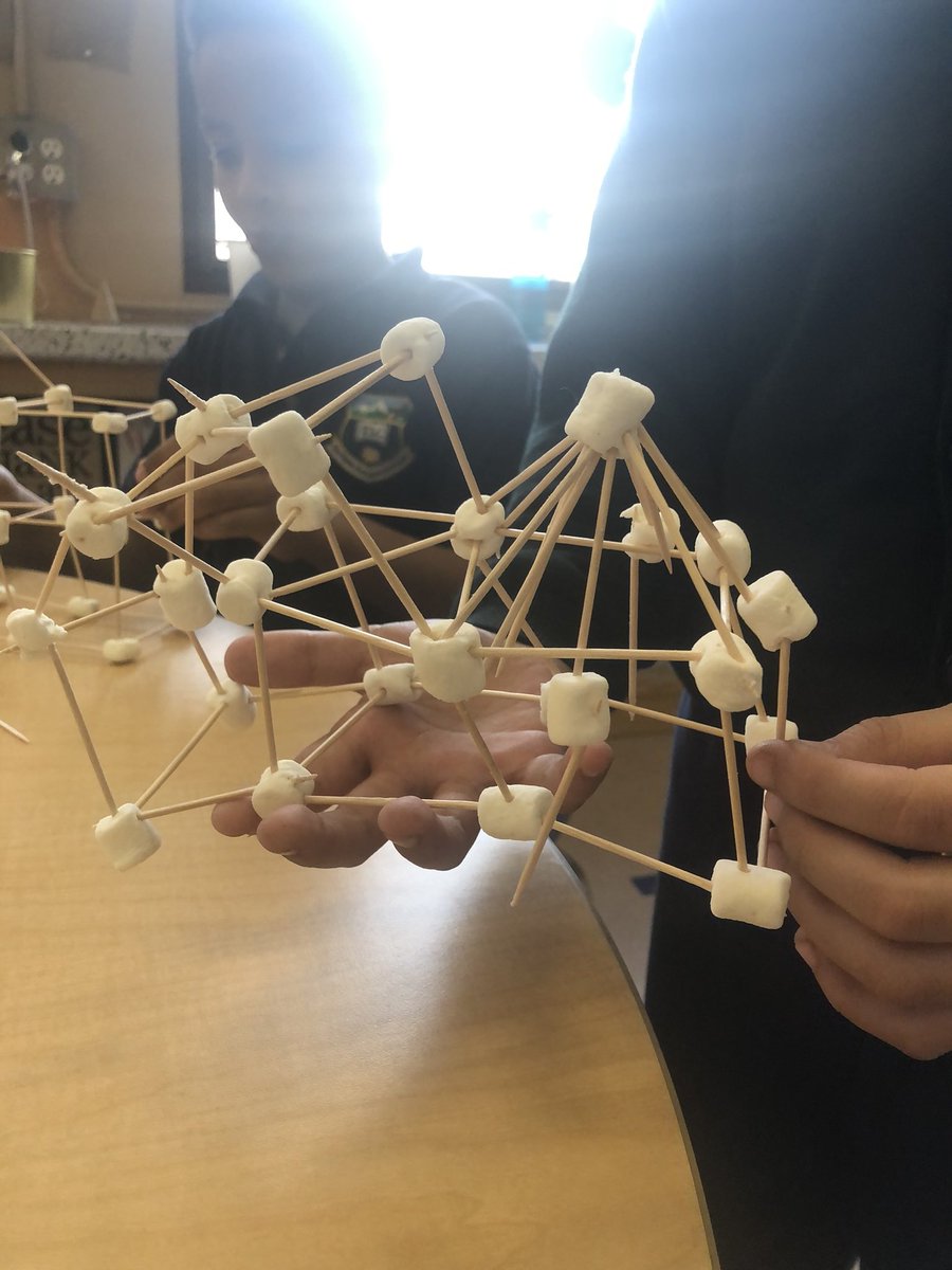 MsBakhtawar's tweet photo. Ss connected science and math to make 3-D structures  with marshmallows and toothpicks, classic fun time ✨ https://t.co/OWnp796T0T