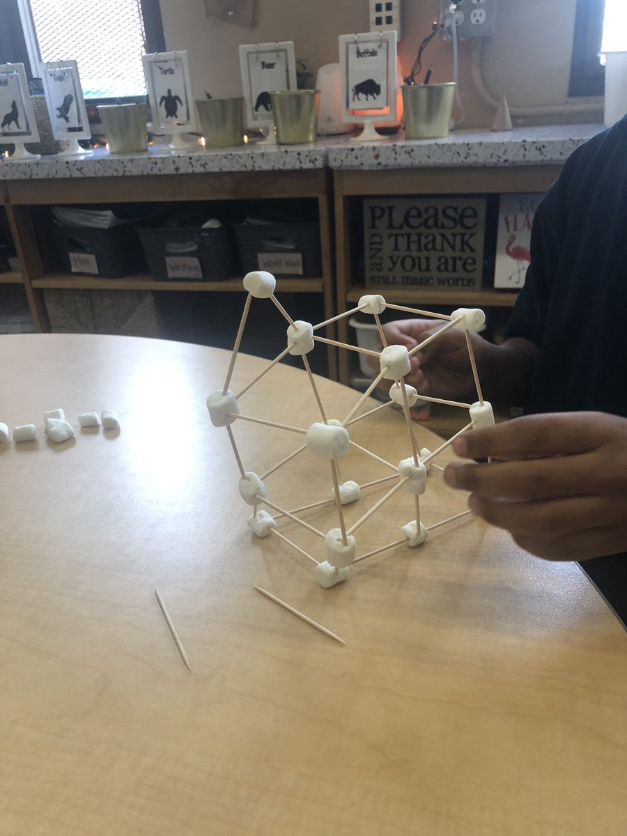 MsBakhtawar's tweet photo. Ss connected science and math to make 3-D structures  with marshmallows and toothpicks, classic fun time ✨ https://t.co/OWnp796T0T