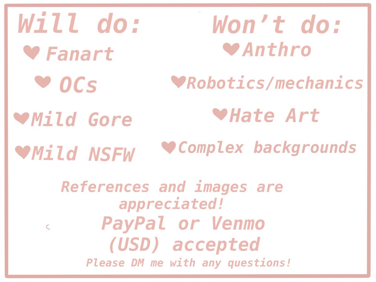 Howlatthestars's tweet photo. Well! Here I am! I’m finally opening up commissions! Please feel free to DM me with any questions and inquiries, and I’ll be happy to work something out with you! 🖤 https://t.co/E5aYClZegg