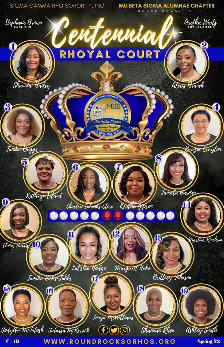 RoundRockSGRhos's tweet photo. 💙💛WELCOME NEW SORORS💛💙
We congratulate our newest 19 professional, vibrant, and talented Sorors who are appropriately named our CENTENNIAL RHOYAL COURT (aka C-19).
#SigmaGammaRho #Greater #MuBetaSigma #MotivatedMBS #MBSIsOnTheMove #SGRhos #RoundRockSgrho #C19 #SGRho https://t.co/t004WKIxH5