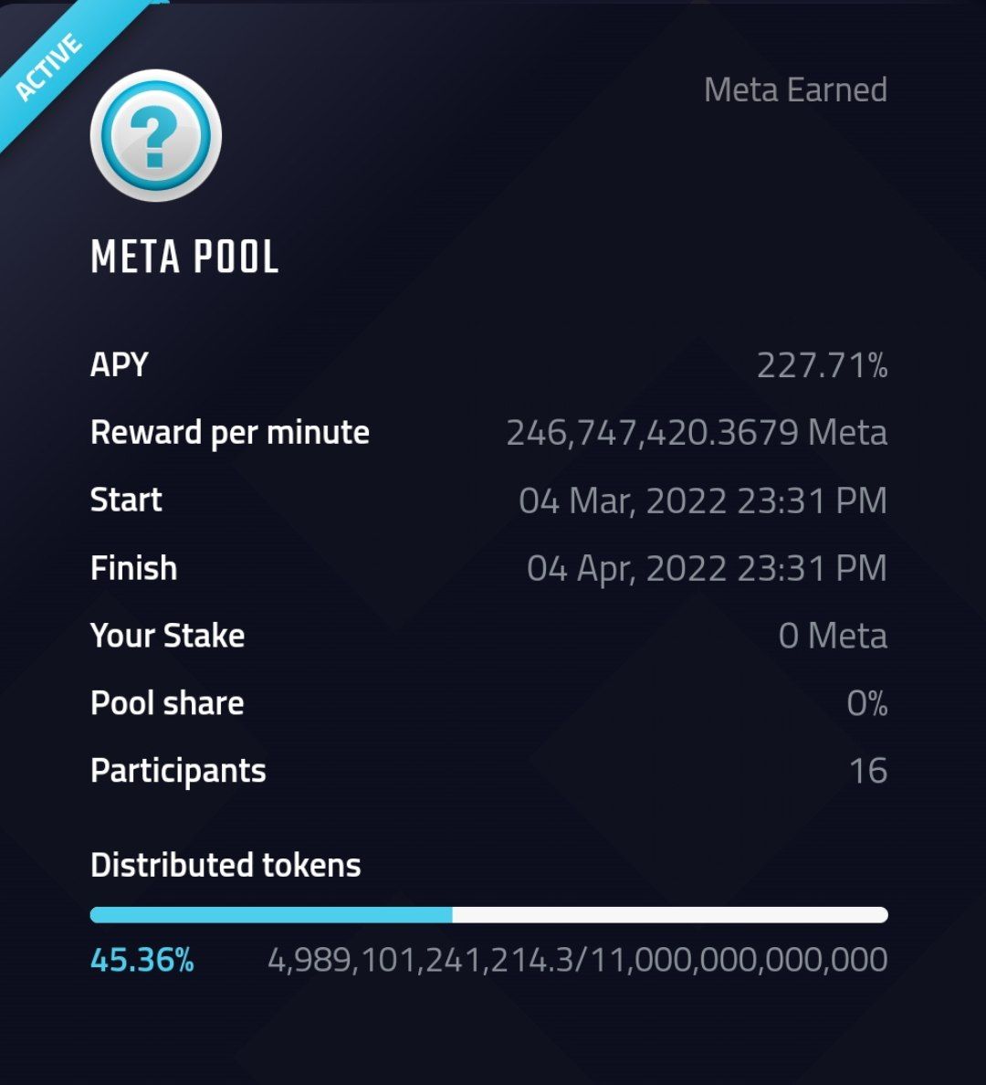 MetaswapEco's tweet photo. 227.71% APY BIG PAYOUT 

#BNB #Binance #BUSD #reflections https://t.co/OPNzJWctvj