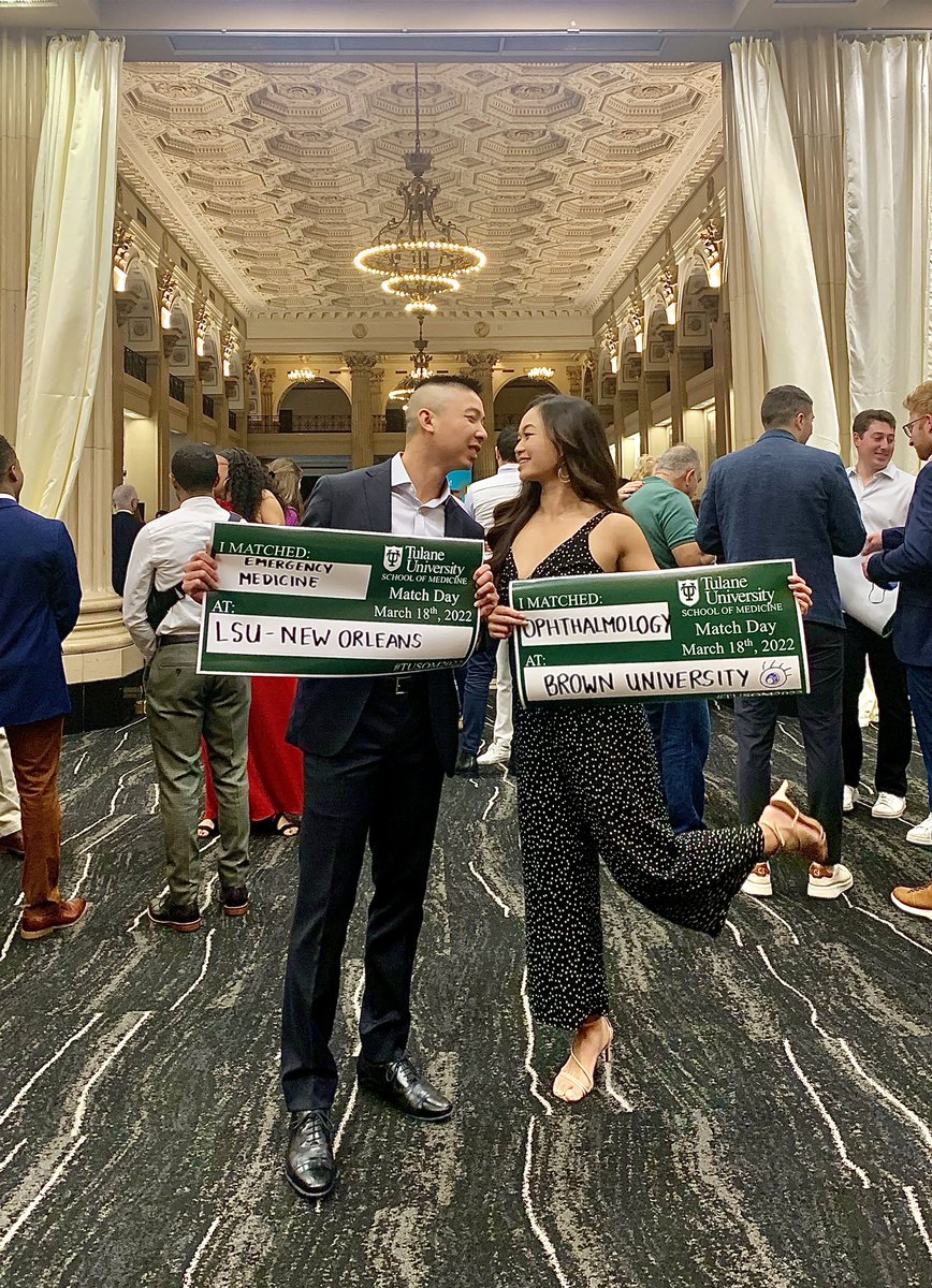 Am I sad we’re going long distance for the next four years? Yup. 

Am I incredibly proud of this hardworking, unbelievably kind human standing next to me? Yup. 

Am I already secretly planning Mardi Gras 2023? YUP AGAIN. 

We’re going to be just fine. ♥️ #Match2022 #MedTwitter