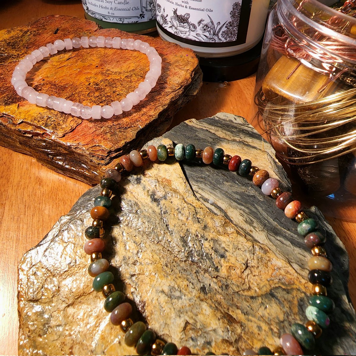 BeadIntentionz's tweet photo. Lovers quartz and jasper 
Available now 
#beadaddict #bracelets #loveislove #bestfriends #couples #fullmoon https://t.co/1cAL0WG8Mh