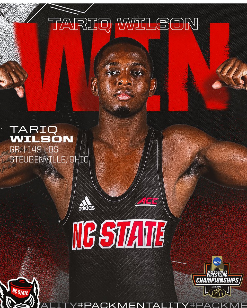 149 | 4-time <a href="/PackWrestle/">NC State Wrestling 🤼‍♂️</a> All-American

Tariq Wilson is a four-time All-American, he scores a 9-6 dec. over Northwestern's Thomas to advance. Wilson scored a pair of first period takedowns, and a reversal in the 3rd got RT to 1:32 for the win.

#PackMentality // #WinningCulture