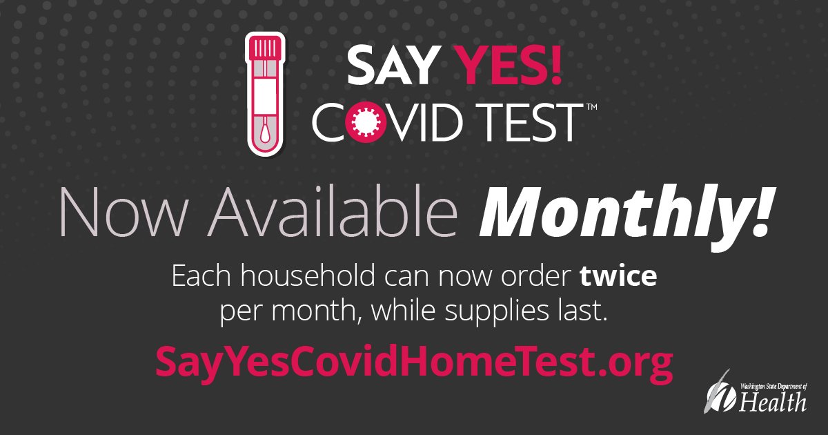 WA Dept Of Health On Twitter Need At Home COVID 19 Tests For 
