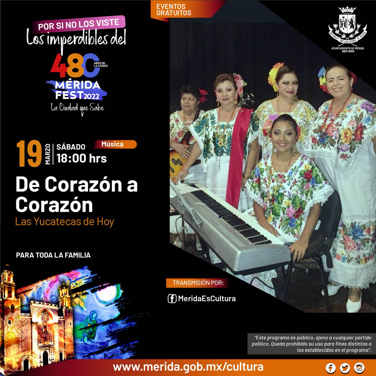 MeridaCultura1's tweet image. Hay proyectos que por su contenido y creatividad merecen volver a compartirse. Hoy en los #imperdibles del Mérida Fest te presentamos a Las Yucatecas de Hoy y Abril Sánchez Cuarteto, proyectos musicales que te harán conectarte con la música yucateca. #ProgramaciónDigital