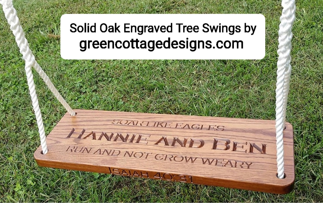 cottage_green's tweet photo. Tree Swing Oak Engraved Personalized https://t.co/mxWEx0l0jL #wedding #coupleshower #faith #woodswing #TreeSwing https://t.co/x3LsUe4jav