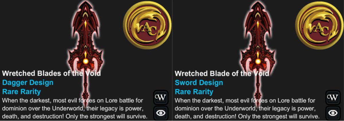 AQWSource's tweet photo. You will need x10 Gold Vouchers (5,000,000 Gold) to acquire every item from the Nation + Legion War Chests in /join Darkwarnation and Darkwarlegion. https://t.co/kL6qBr6NL1