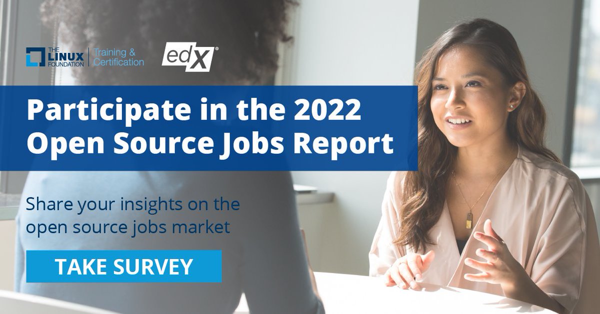 Linux_Education's tweet photo. Do you work in #opensource? Or hire employees who do? If so, we want you to fill in our 10th OS Jobs Report survey! Your insights will help aspiring #FOSS pros and employers: https://t.co/LliecoMvK9 #OSSJobs #learnlinux https://t.co/tL0UTdhMHS