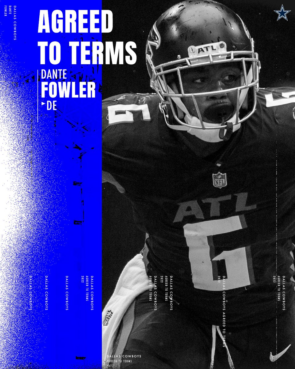 dallascowboys's tweet photo. Another one. 😎

DE @dantefowler agreed to a 1-year deal with the #DallasCowboys. Read more ➝ https://t.co/Pvq4FghHsW https://t.co/fQBTrpTs3w