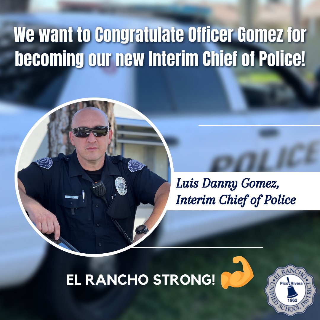 🚔 Please join us in welcoming our new Interim Chief of Police, Luis Danny Gomez!👏