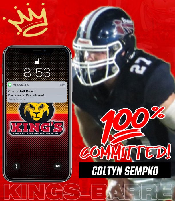 SempkoColtyn's tweet photo. Very excited to announce my commitment to Kings! Big thanks to @jeff_knarr @CoachDamiano66 https://t.co/pi3NeaSPYG