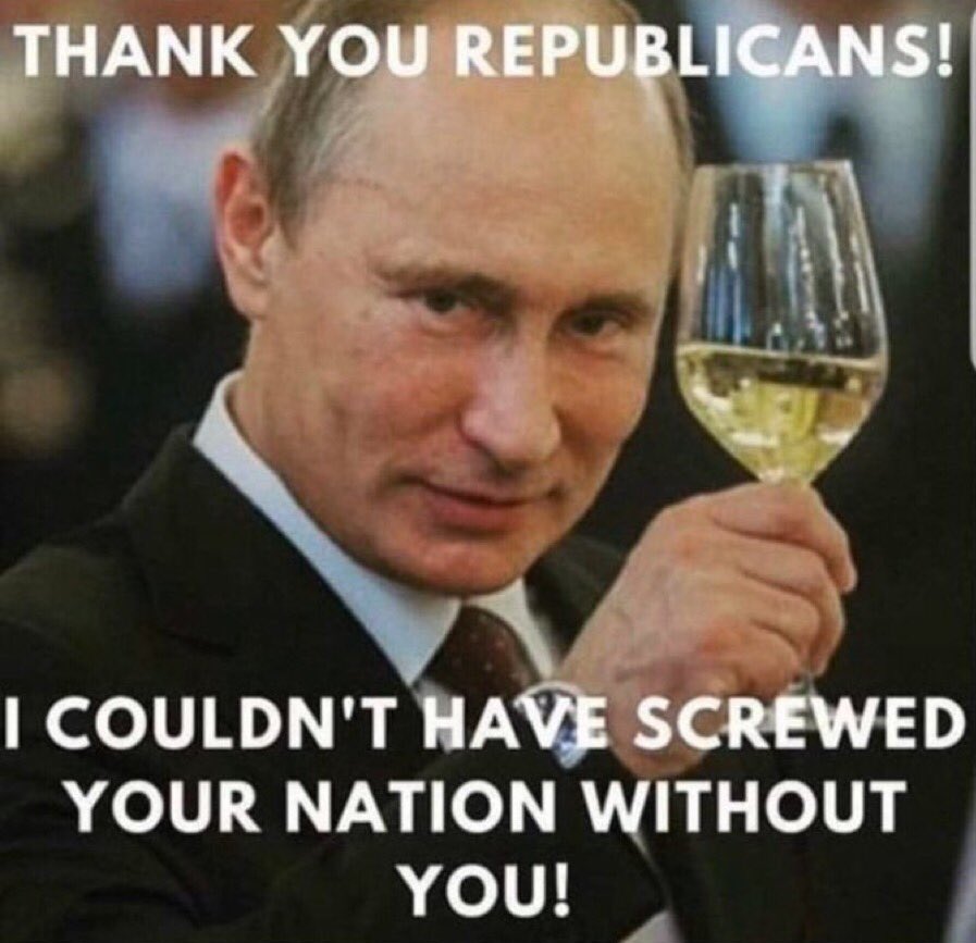 “You know, I think that there’s a time to cut bait…and I think when you have a party that is so sick and so divisive, and so harmful to this country, I think staying in that party makes you complicit.” ~HRC #PutinTrumpGOPAxisOfEvil