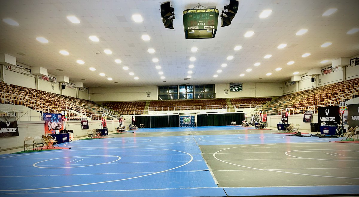 OHWAY_WRESTLING's tweet photo. The stage is set! Wrestling begins at 8 AM! See you all then! https://t.co/hUa6BKUYr1