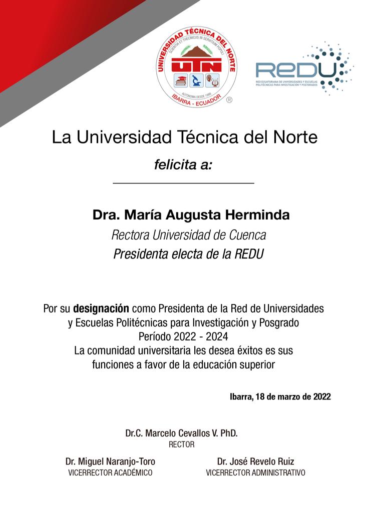 UTN_Ibarra's tweet photo. @MarceloCevalloV Rector de la #UTN, culminó su período como Presidente @OficialREDU; Hoy en evento oficial presentó el informe 2020-2022. Además se posicionó a la nueva directiva. Felicitaciones a la flamante presidenta y éxitos en su gestión. https://t.co/v8z6xOE0M5
