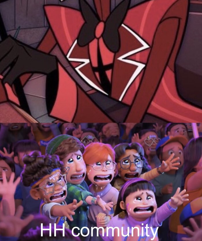PrideRing666's tweet photo. The community atm:      #HazbinHotel https://t.co/a87r0TAq41