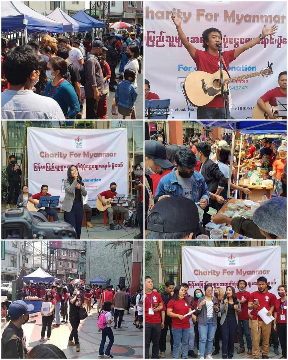 Nandar85526889's tweet photo. Youth for Myanmar second fundraiser for Myanmar refugees in Mizoram

The second fundraiser for Myanmar refugees began at 9 Am on March 18, in front of the Milliennium Center Mall in Daw Pwe Ward,Aizaw town,India's Mizoram said  a Youth for Myanmar official.
#2022Mar19Coup https://t.co/uRMOB1vbDl