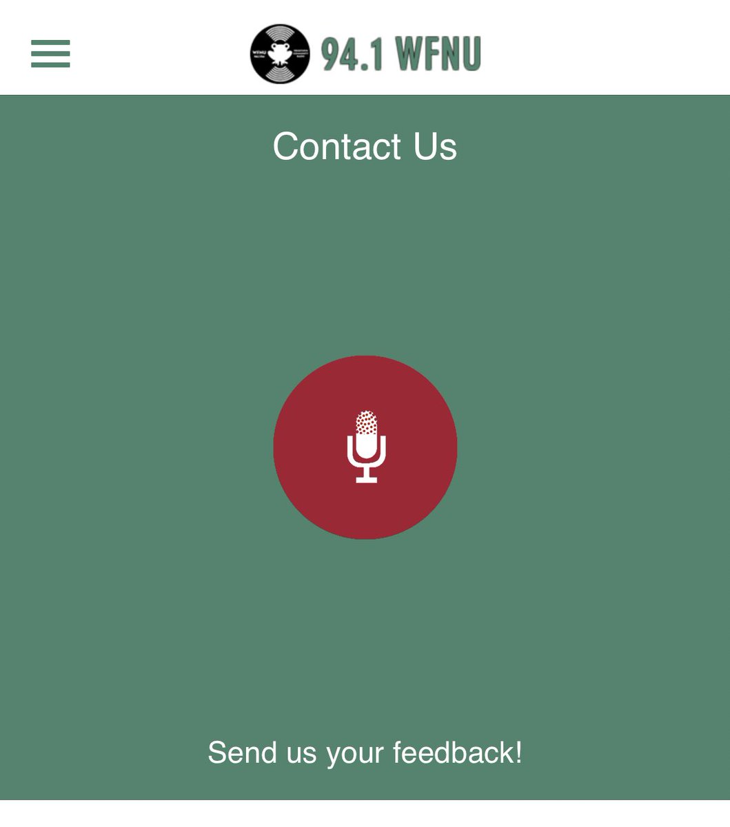 wfnuradio's tweet photo. Did you know that our new WFNU app has a feature called Talk to Us? It’s a cool tool that you can use to interact with us. Who knows, we might play your comment on the air.
Our app is available wherever you get your mobile apps.
.
.
.
#wfnu #wfnulp #frogtowncommunityradio #lpfm https://t.co/TcNu7gsM0X