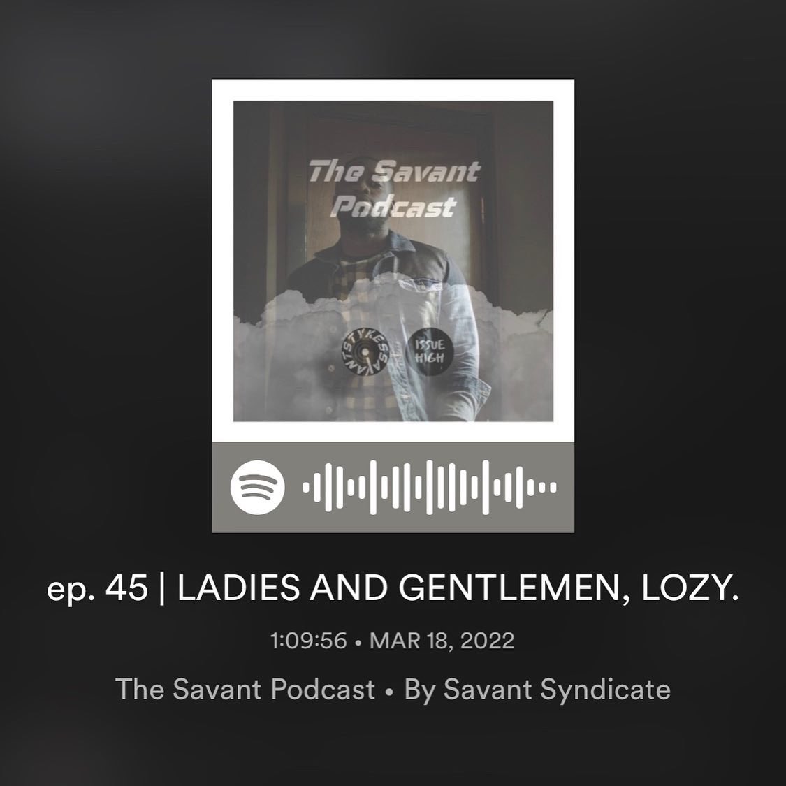StykesSavant's tweet photo. ep. 45 | LADIES AND GENTLEMEN, LOZY. is available now wherever you listen to your podcasts. #SVNTSZN #LOZY https://t.co/1TorOAy7At