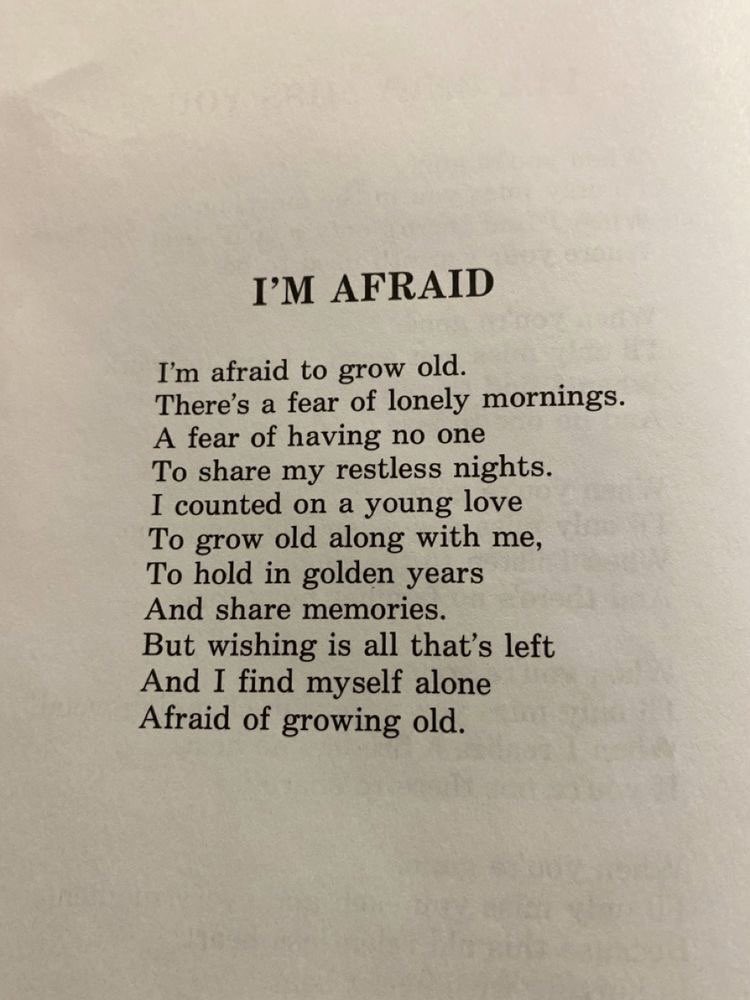 bookpoets's tweet photo. afraid of growing old https://t.co/svyocrxAyt