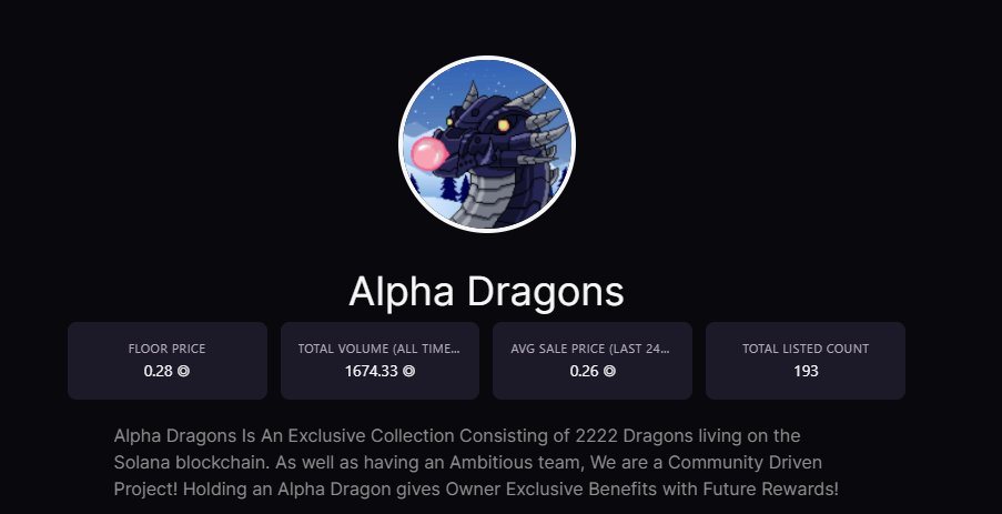 MSgubin's tweet photo. The @AlphaDragonsV2 have been officially derugged!
It was a long three weeks but the community held at a listing count of only 11% (now only 8.6% listed).
Floor has gone from .12 SOL to .28 SOL in under 24 hours. Alpha Strong muscle
Join us before it's too late 🐉 https://t.co/3uZuR9Ze7a
