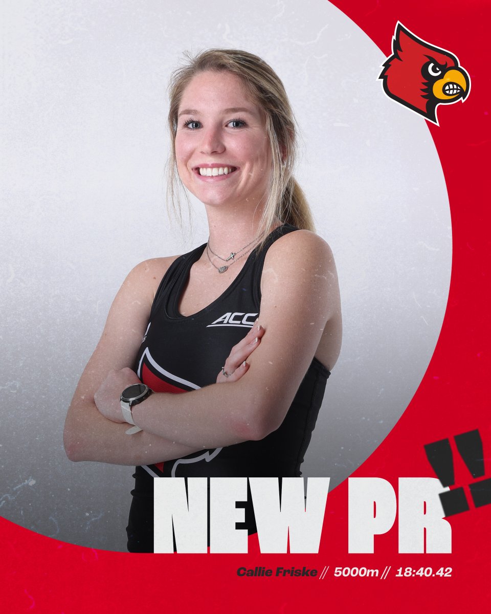 LouisvilleTFXC's tweet photo. That's a new 5000m personal best for Callie Friske‼️

#GoCards https://t.co/SGzEyvGgd4