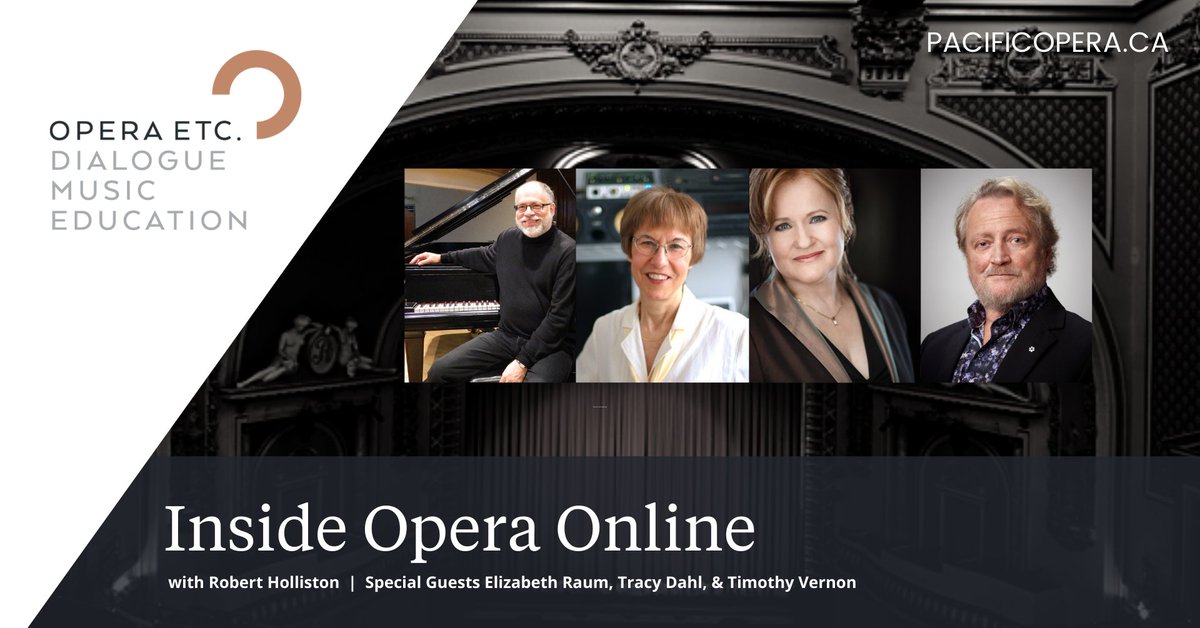 PacificOperaVic's tweet photo. Now online, explore Pacific Opera’s adventures in wonderland as Robert Holliston, Elizabeth Raum, Tracy Dahl, &amp; Timothy Vernon chat about THE GARDEN OF ALICE for #InsideOpera

Watch: https://t.co/E0ZtPCKhsb

THE GARDEN OF ALICE is available until March 23 https://t.co/I8r5ZSxGGD https://t.co/9aaNV9bQl4