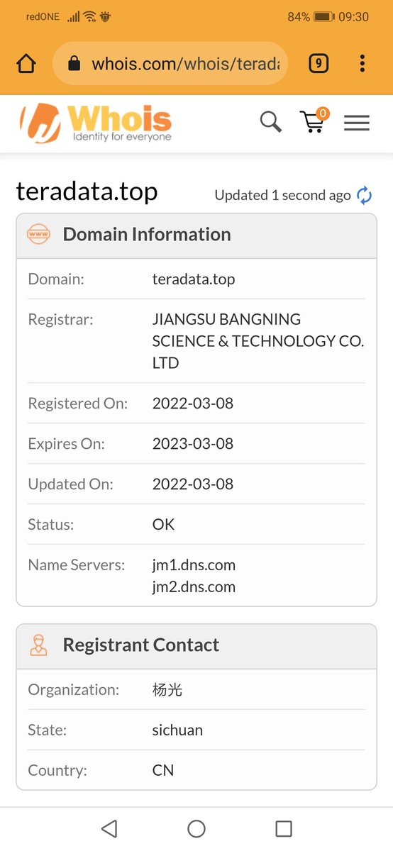 tm_unifi's tweet photo. @icafuny @aboiii98 Teradata dot top owner is from China https://t.co/AQI8RUokMS