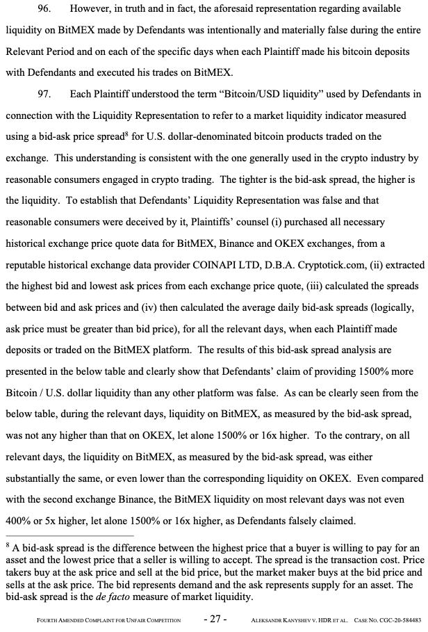ppogodin's tweet photo. Regrouping and rearming before filing a new batch of court cases against #BitMEX for falsely claiming, for 2.5 yr, 1500% more liquidity than competition (and market manipulation) in both state and federal courts! BitMEX generated $2B in profits using this false advertisement. https://t.co/u3xM1xKwRR