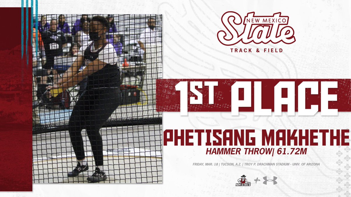1st place in the weight throw?✅
1st place in the hammer throw? ✅

The girl can do it all💪🏽

Phetisang Makhethe takes the Hammer Throw crown with a toss of 61.72m!!

#AggieUp