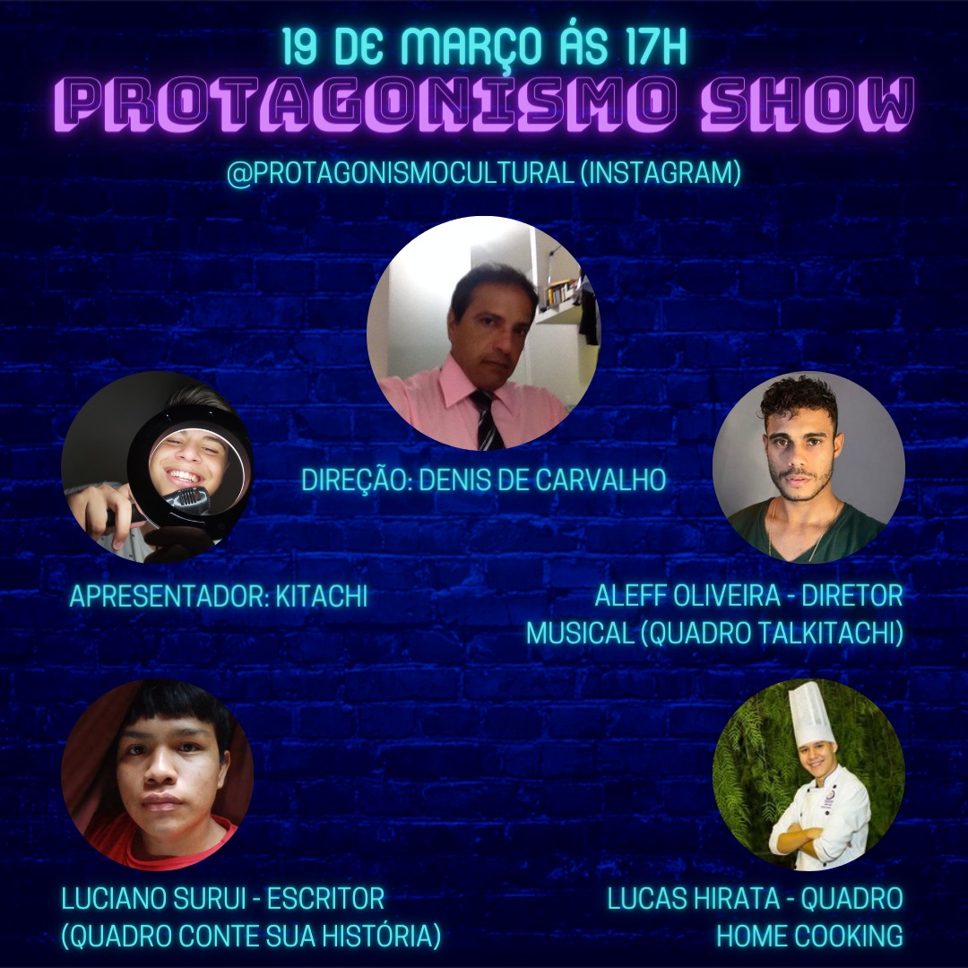 ProtagonismoC's tweet photo. Live Protagonismo Show. Dia 19/03 as 17h. Não Perca. https://t.co/XSANlhvEhy