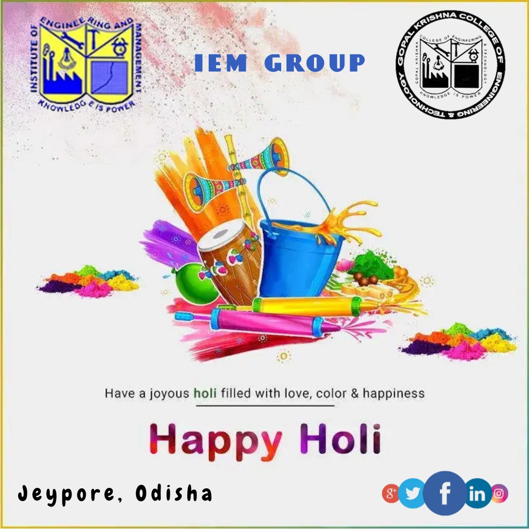 IEMGKCET's tweet photo. IEM Group wishes all a Happy, Prosperous and Colourful Holi . . .
#Holi #festivalofcolors #HappyHoli #HoliFestival #Holi2022 #HappyHoli2022 
#holihai https://t.co/esMe2HxpFO