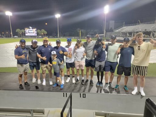 rooathletics's tweet photo. BB ⚾️ | The Roos made a new fan as the guys spent some down time in Florida at the University of Central Florida baseball game tonight. Thanks for stopping by and hanging out with our guys, Ethan! #futureroo 🦘 https://t.co/yizqR61ahG