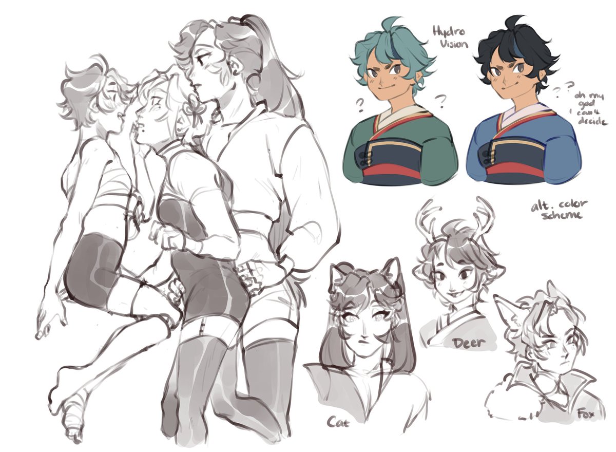 can't remember if I post OC content here
Have some genshin OCs anyways! 