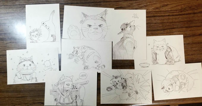 マフラータオルご購入して頂いた先着20名様に手描きイラストついてきます😺 