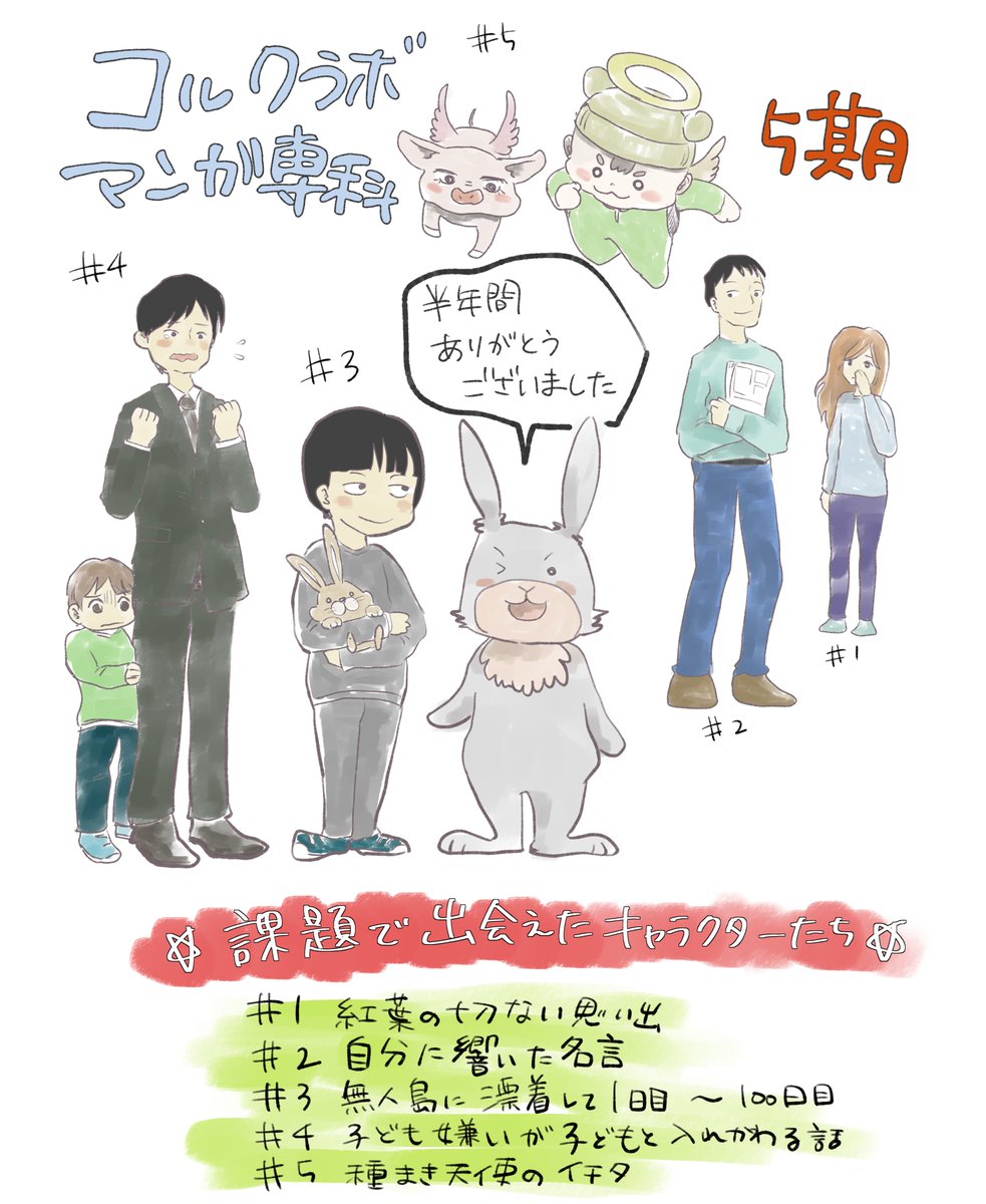 これから最終講義…最後、頑張ってきます!
絵日記も本日で毎日続けるのは終わりになります。

コルクの課題作品でいろんなキャラに出会うことが出来ました。
これからも色々描いていきますので、どうぞ宜しくおねがいします。

#コルクラボマンガ専科 #アスの毎日絵日記 