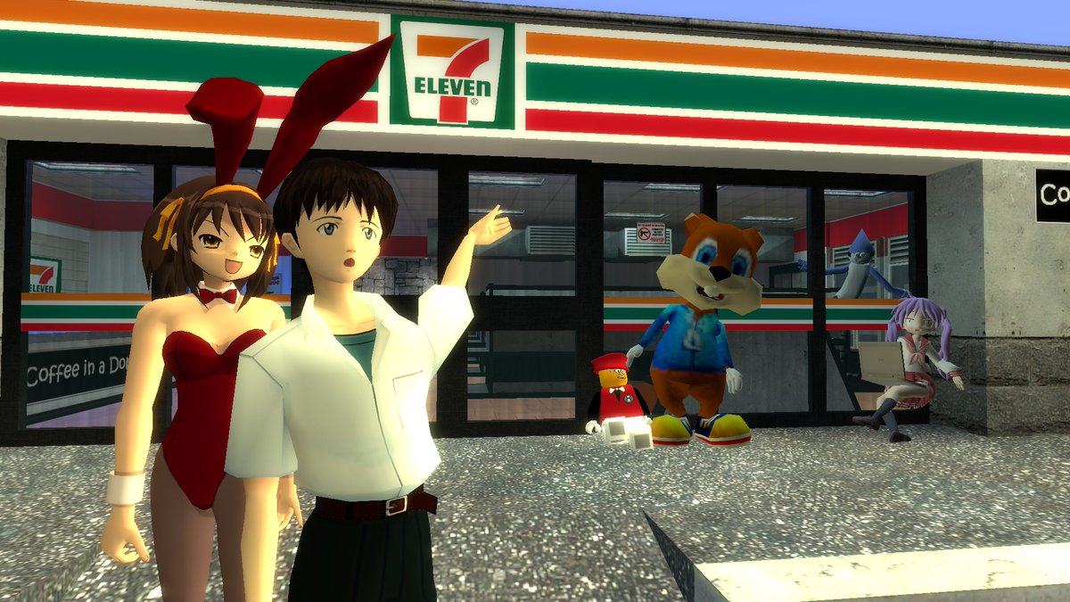 mariomario4156's tweet photo. It's just Another normal day at 711 #garrys_mod #gmod https://t.co/Ef6yWGCo1U