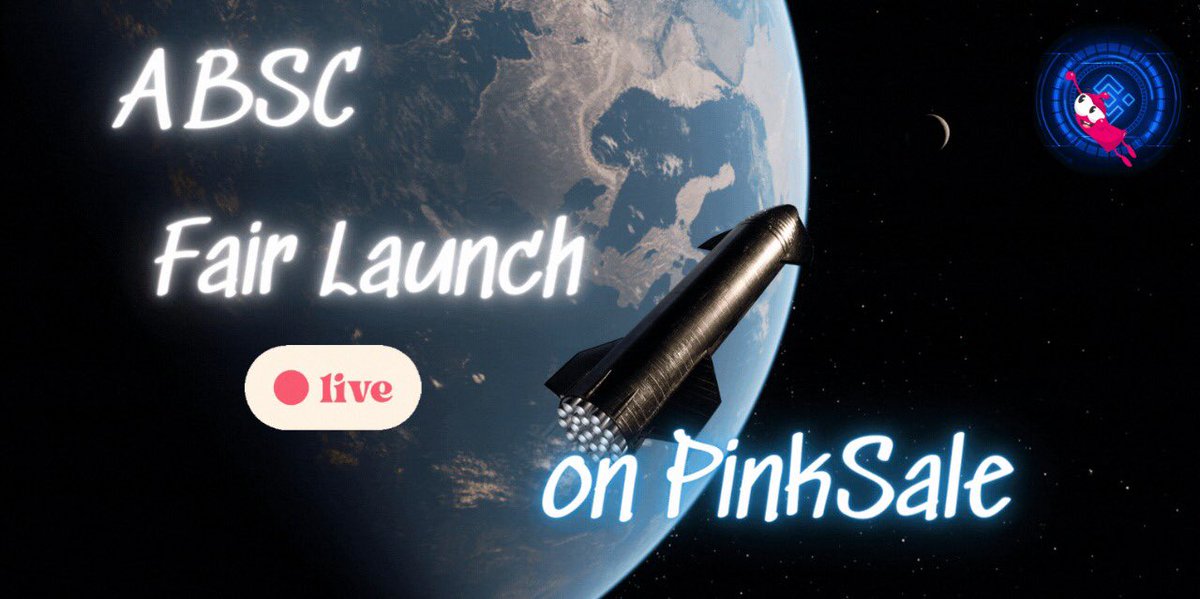 Abstinenceio's tweet photo. #ABSC fair launch is live on PinkSale 
Time is running faster..go get it 
Join Fair launch:https://t.co/BhyQtxRlhb
Telegram official: https://t.co/8tkIqPBUfl
#cryptocurrency #blockchain #100xgem #DeFi #NFTGiveaway #Airdrops #PRESALE #BinanceSmartChain #cryptotrading #BSC #APY https://t.co/PEZrqcRdze