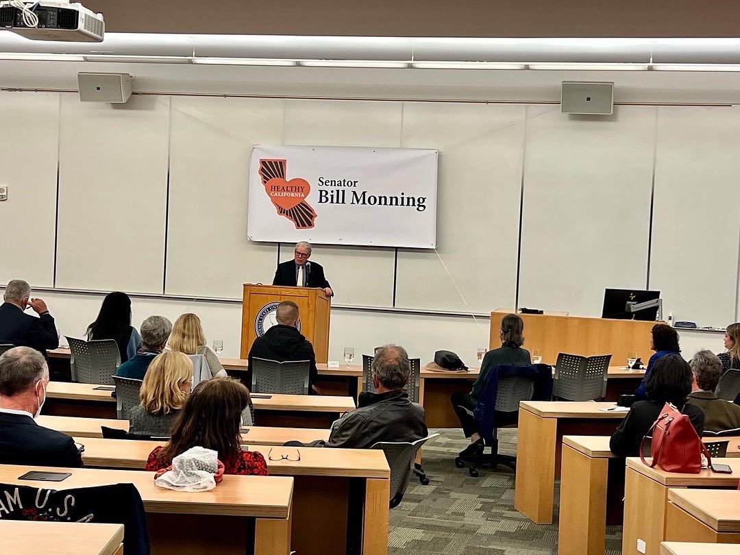 SupervisorAlejo's tweet photo. Came to support my friend former State Senator #BillMonning at a reception & talk this evening at California State University, Monterey Bay for his legislative archives! Great turnout of friends & community!✊🏽 @CSUMB @billmonning https://t.co/rntxHq1qYV