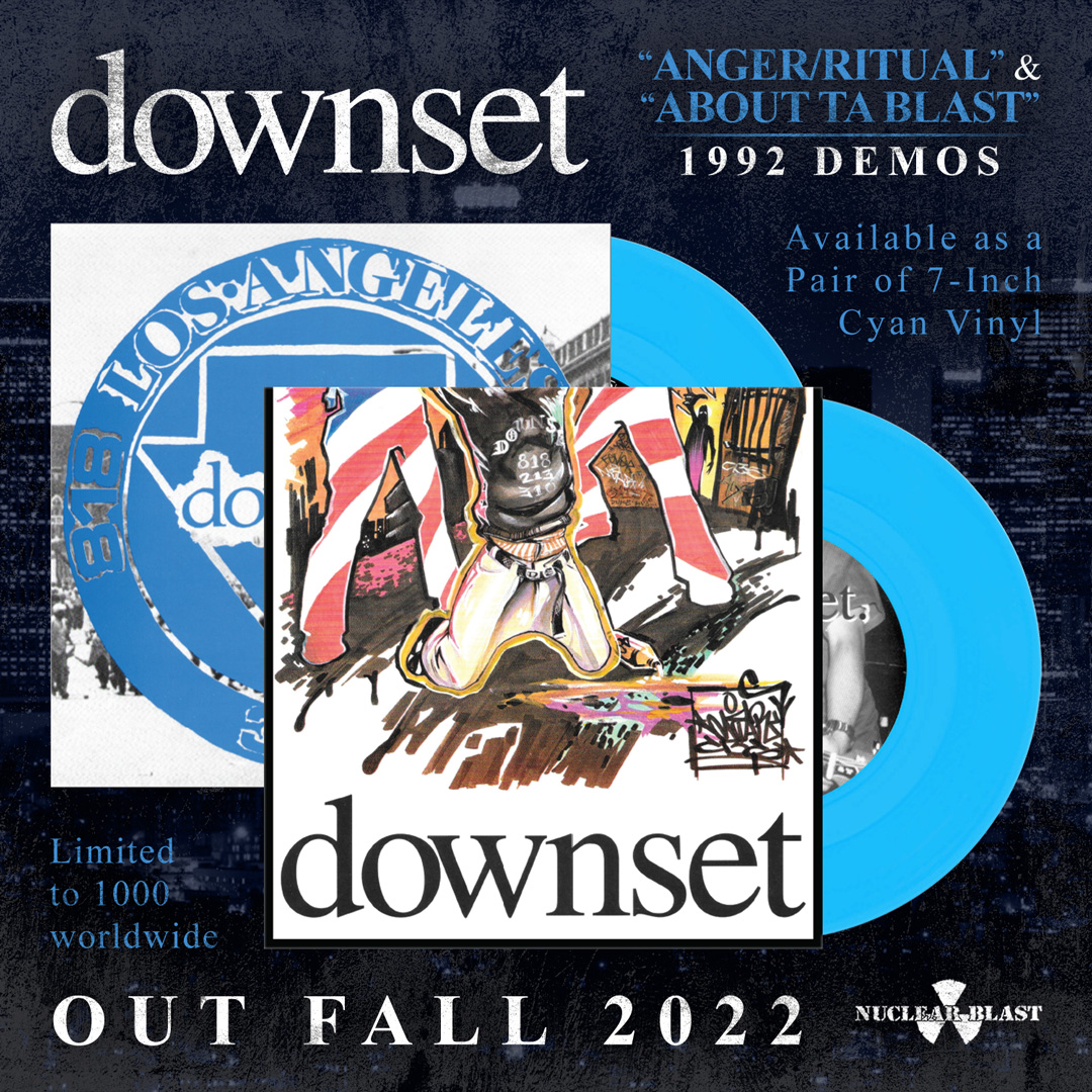 We have reissued the demos that helped ignite a street led movement around the world: "Anger/Ritual" 7" and "About Ta Blast" 7” will ship in the fall! You can pre-order the set at @nuclearblast : nblast.de/downset-92Demos