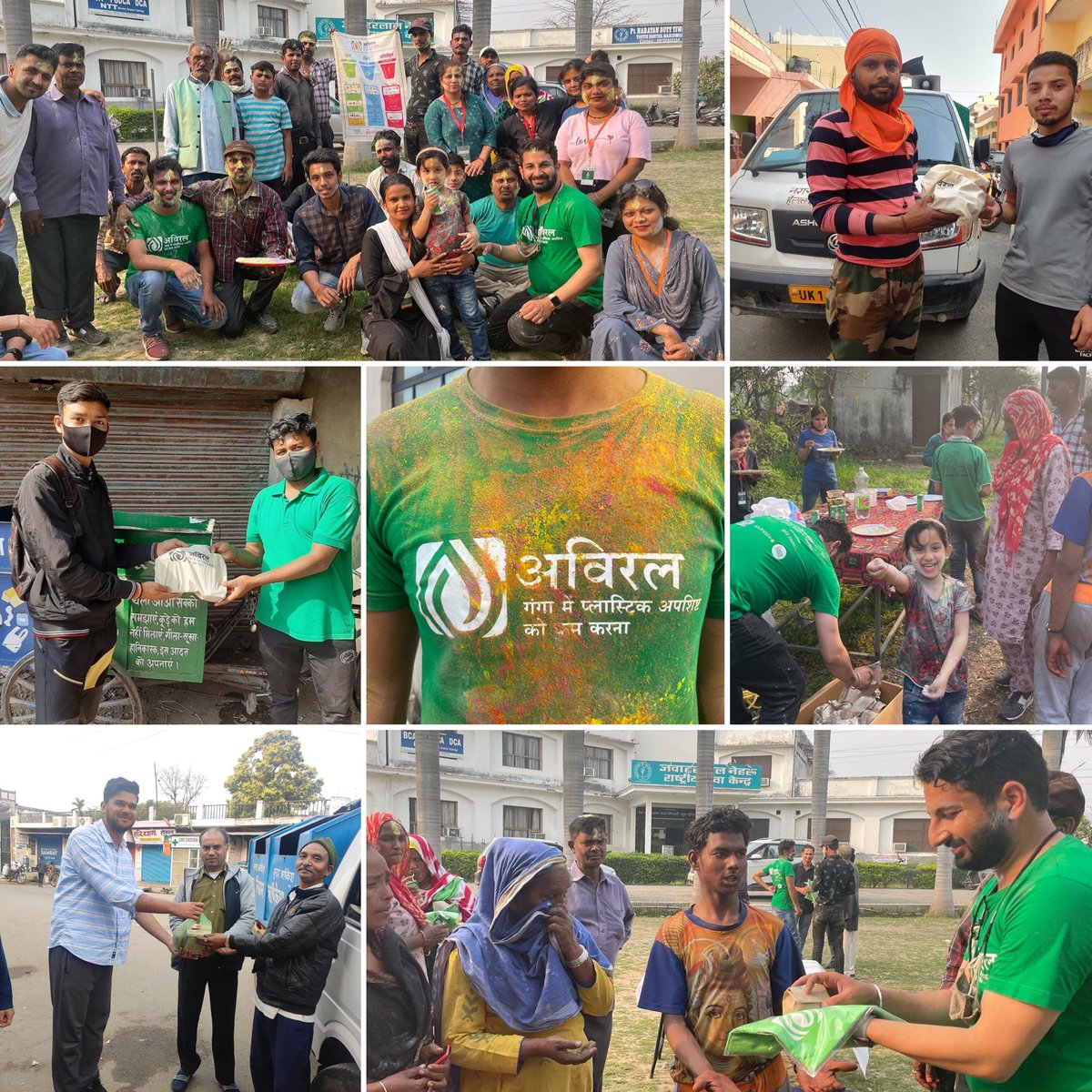 Spreading colours of Swachhata with our hard-working Safai Mitr who tirelessly get their hands dirty to keep our cities clean! 🌱 They deserve all the appreciation and more! 🙌 #HappyHoli #Holi2022