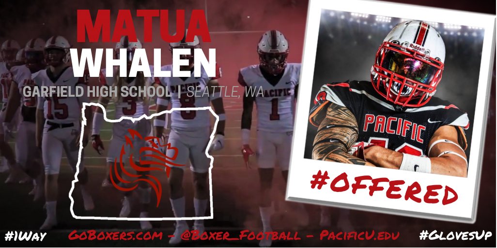 After an amazing visit I am truly thankful to receive an offer to continue my academic and athletic career with <a href="/Boxer_Football/">Pacific Football</a> 🤙🏾!! @Coach_Brae <a href="/coachflory/">Coach Flory CSCS</a> <a href="/ReggieWithersp2/">Reggie Witherspoon Jr</a> @Afakasi_Beast <a href="/BrandonHuffman/">Brandon Huffman</a>