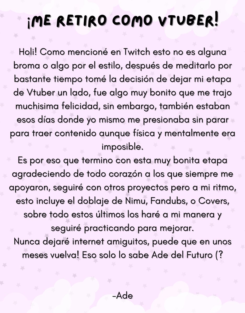 AdeyEddy1's tweet photo. Gracias por todooo!!
Esto no es un adiós, nos volveremos a ver c: https://t.co/MUVQMAaPgj