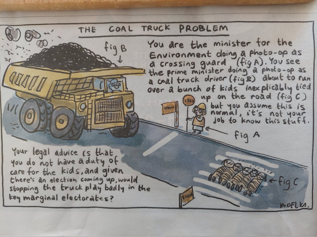 Thanks <a href="/jonkudelka/">CAPTAIN QUOLL</a> and <a href="/SatPaper/">The Saturday Paper</a> for clearly setting out the ethics of government.